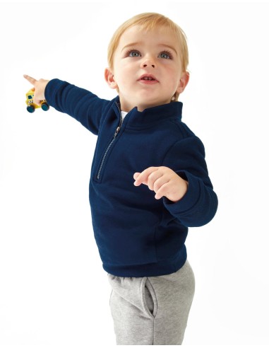 BAB-BZ66-Baby Quarter Zip Sweat